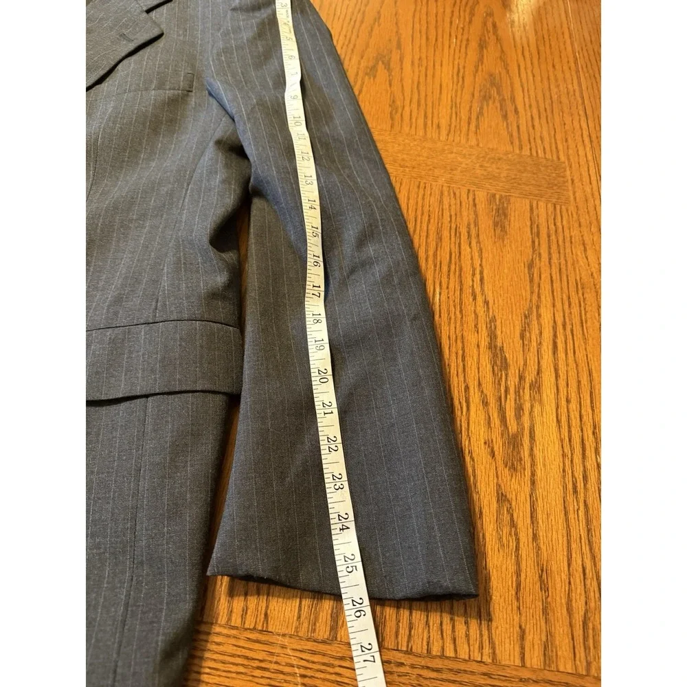 HART SCHAFFNER MARX Blazer Men's 44R‎ Gray Pinstripe Australian Wool